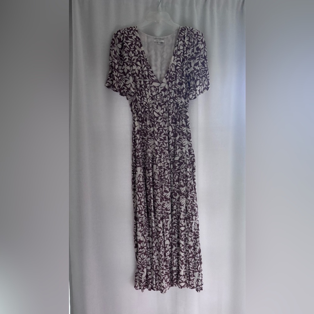 Z Supply Brown and White Floral Maxi Dress